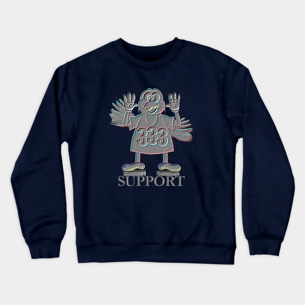 Angel Number 333: SUPPORT Crewneck Sweatshirt by Angelic Gangster